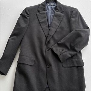 Brooks Brothers 100% Wool Blazer Sport Coat USA Union Made Mens‎ 40R Dark Gray